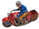 Motorrad mit Fahrerfigur